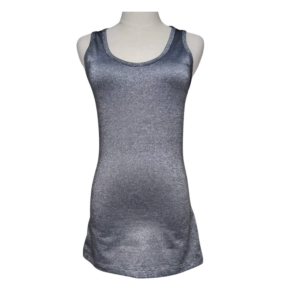 Lola Dark Silver Shimmer Sleeveless Tank Top